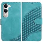 For vivo Y29s 5G / Y04 4G Global Elephant Head Embossed Phone Leather Case with Lanyard(Light Blue)