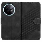 For vivo Y39 5G Elephant Head Embossed Phone Leather Case with Lanyard(Black)