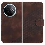 For vivo Y39 5G Elephant Head Embossed Phone Leather Case with Lanyard(Coffee)