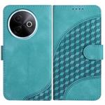 For vivo Y39 5G Elephant Head Embossed Phone Leather Case with Lanyard(Light Blue)