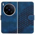 For vivo X200 Ultra Elephant Head Embossed Phone Leather Case with Lanyard(Royal Blue)