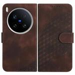 For vivo X200 Ultra Elephant Head Embossed Phone Leather Case with Lanyard(Coffee)