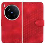 For vivo X200 Ultra Elephant Head Embossed Phone Leather Case with Lanyard(Red)