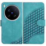 For vivo X200 Ultra Elephant Head Embossed Phone Leather Case with Lanyard(Light Blue)
