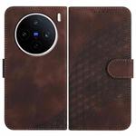 For vivo X200s Elephant Head Embossed Phone Leather Case with Lanyard(Coffee)