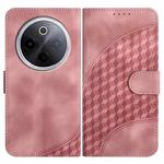 For vivo iQOO Z10 / T4 / Y300 Pro Elephant Head Embossed Phone Leather Case with Lanyard(Pink)