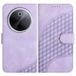 For vivo iQOO Z10 / T4 / Y300 Pro Elephant Head Embossed Phone Leather Case with Lanyard(Light Purple)