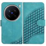 For vivo X200 Pro Elephant Head Embossed Phone Leather Case with Lanyard(Light Blue)