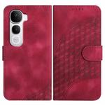 For vivo Y400 Pro 5G Elephant Head Embossed Phone Leather Case with Lanyard(Rose Red)