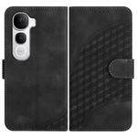For vivo Y400 Pro 5G Elephant Head Embossed Phone Leather Case with Lanyard(Black)