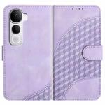 For vivo Y400 Pro 5G Elephant Head Embossed Phone Leather Case with Lanyard(Light Purple)