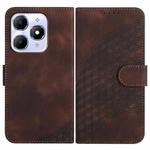 For Itel A90 Elephant Head Embossed Phone Leather Case with Lanyard(Coffee)
