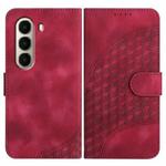 For Itel A95 5G Elephant Head Embossed Phone Leather Case with Lanyard(Rose Red)