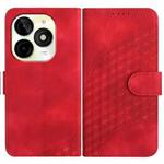 For Itel P65C Elephant Head Embossed Phone Leather Case with Lanyard(Red)