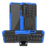 For OnePlus Nord Tire Texture Shockproof TPU + PC Protective Case with Holder(Blue)