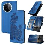 For vivo Y39 5G Datura Flower Embossed Flip Leather Phone Case(Blue)