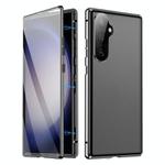 For Samsung Galaxy S24 FE 5G HD Full Cover Magnetic Metal Tempered Glass Phone Case(Black)