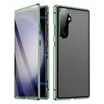 For Samsung Galaxy S24 FE 5G HD Full Cover Magnetic Metal Tempered Glass Phone Case(Green)
