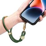 DUX DUCIS Garden Series Tile Pattern Adjustable Short Phone Lanyard(Army Green)