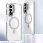 For Samsung Galaxy A26 5G Dual-Color Clear Acrylic Hybrid TPU MagSafe Phone Case(Grey)