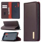 For Xiaomi Redmi Note 8T 2 in 1 Detachable Magnetic Horizontal Flip Genuine Leather Case with Holder & Card Slots & Wallet(Dark Brown)