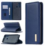 For Xiaomi Redmi Note 8T 2 in 1 Detachable Magnetic Horizontal Flip Genuine Leather Case with Holder & Card Slots & Wallet(Blue)