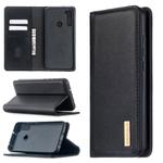 For Xiaomi Redmi Note 8T 2 in 1 Detachable Magnetic Horizontal Flip Genuine Leather Case with Holder & Card Slots & Wallet(Black)