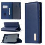 For Huawei Y7p 2 in 1 Detachable Magnetic Horizontal Flip Genuine Leather Case with Holder & Card Slots & Wallet(Blue)