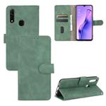 For OPPO A8 / A31 (2020) Solid Color Skin Feel Magnetic Buckle Horizontal Flip Calf Texture PU Leather Case with Holder & Card Slots & Wallet(Green)