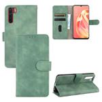 For OPPO A91 / F15 / Reno3(Southeast Asia Version) Solid Color Skin Feel Magnetic Buckle Horizontal Flip Calf Texture PU Leather Case with Holder & Card Slots & Wallet(Green)