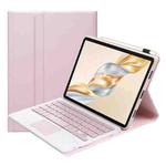 For Honor Pad X9 Pro 11.5 AH28-A Ultra-thin Detachable Bluetooth Keyboard Leather Tablet Case with Touchpad(Pink White)