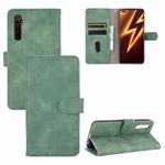 For OPPO Realme 6 Pro Solid Color Skin Feel Magnetic Buckle Horizontal Flip Calf Texture PU Leather Case with Holder & Card Slots & Wallet(Green)