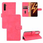 For OPPO Realme 6 Pro Solid Color Skin Feel Magnetic Buckle Horizontal Flip Calf Texture PU Leather Case with Holder & Card Slots & Wallet(Rose Red)