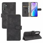 For OPPO Realme XT / X2 / K5 Solid Color Skin Feel Magnetic Buckle Horizontal Flip Calf Texture PU Leather Case with Holder & Card Slots & Wallet(Black)