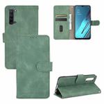 For OPPO Reno3 5G / Find X2 Lite Solid Color Skin Feel Magnetic Buckle Horizontal Flip Calf Texture PU Leather Case with Holder & Card Slots & Wallet(Green)