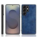 For Samsung Galaxy S25 Ultra 5G Cow Pattern Sewing Back Cover Phone Case(Blue)
