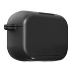 For AirPods Pro 2 Mirror Stand Silicone Earphones Protective Case(Black)