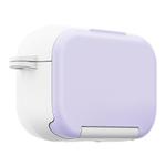 For AirPods 4 Mirror Stand Silicone Earphones Protective Case(Purple)