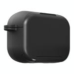 For AirPods 3 Mirror Stand Silicone Earphones Protective Case(Black)