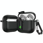 For AirPods 4 Colorful Lock Earphones Protective Case(Black)
