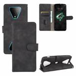 For Xiaomi Black Shark 3 Solid Color Skin Feel Magnetic Buckle Horizontal Flip Calf Texture PU Leather Case with Holder & Card Slots & Wallet(Black)