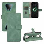 For Xiaomi Black Shark 3 Solid Color Skin Feel Magnetic Buckle Horizontal Flip Calf Texture PU Leather Case with Holder & Card Slots & Wallet(Green)