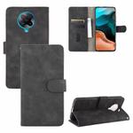 For Xiaomi Redmi K30 Pro Solid Color Skin Feel Magnetic Buckle Horizontal Flip Calf Texture PU Leather Case with Holder & Card Slots & Wallet(Black)