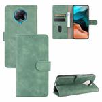For Xiaomi Redmi K30 Pro Solid Color Skin Feel Magnetic Buckle Horizontal Flip Calf Texture PU Leather Case with Holder & Card Slots & Wallet(Green)
