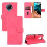 For Xiaomi Redmi K30 Pro Solid Color Skin Feel Magnetic Buckle Horizontal Flip Calf Texture PU Leather Case with Holder & Card Slots & Wallet(Rose Red)
