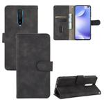 For Xiaomi Redmi K30 Solid Color Skin Feel Magnetic Buckle Horizontal Flip Calf Texture PU Leather Case with Holder & Card Slots & Wallet(Black)