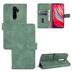 For Xiaomi Redmi Note 8 Pro Solid Color Skin Feel Magnetic Buckle Horizontal Flip Calf Texture PU Leather Case with Holder & Card Slots & Wallet(Green)
