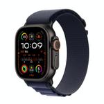 For Apple Watch 42mm / 41mm / 40mm / 38mm Alpine Loop Nylon Watch Band(Navy Black Buckle)