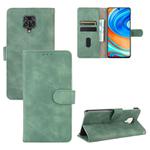 For Xiaomi Redmi Note 9S Solid Color Skin Feel Magnetic Buckle Horizontal Flip Calf Texture PU Leather Case with Holder & Card Slots & Wallet(Green)