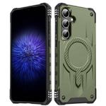 For Samsung Galaxy S24 FE 5G Straship MagSafe TPU Hybrid PC Phone Case(Army Green)